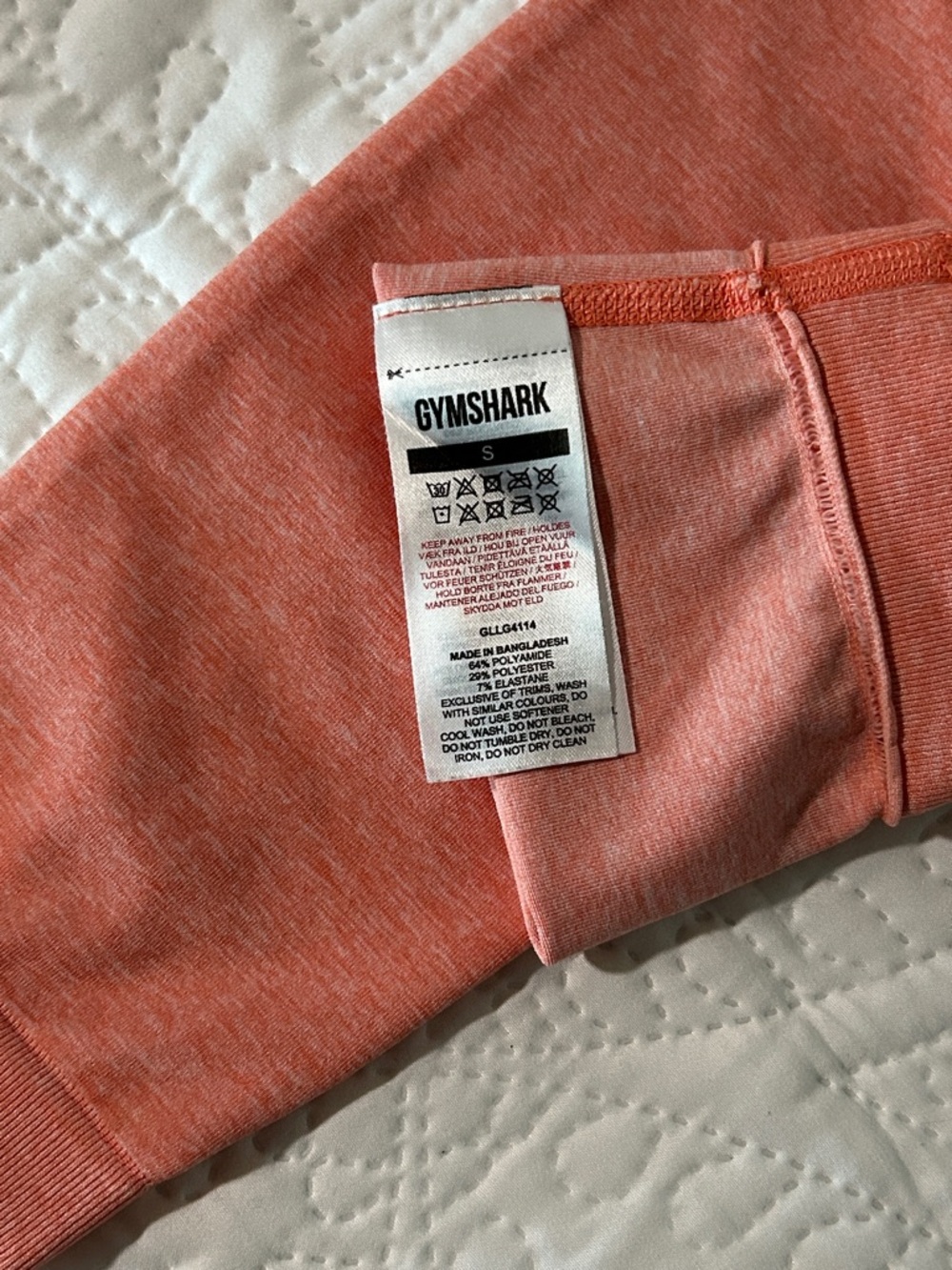 Gymshark Coral-Orange Seamless Leggings Sz: Small - Picture 6 of 8